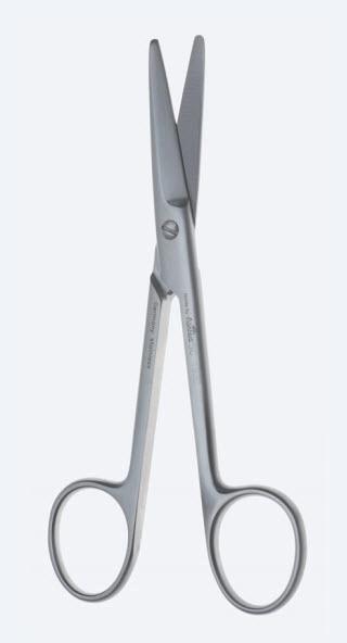 Ножиці, хірургічні, "Mayo", дисекційні, прямі, тупокінцеві, загальна довжина 140 мм, 5 1/2". Бренд - Asanus Medizintechnik Gmb, Німеччина